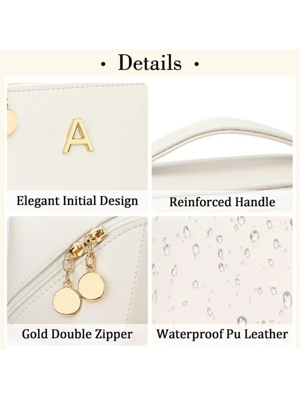 Personalized Waterproof Makeup Bag for Women & Teens | Open Flat Design